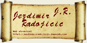 Jezdimir Radojičić vizit kartica